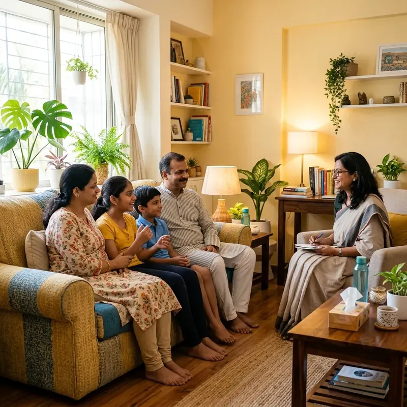 Family online therapy session